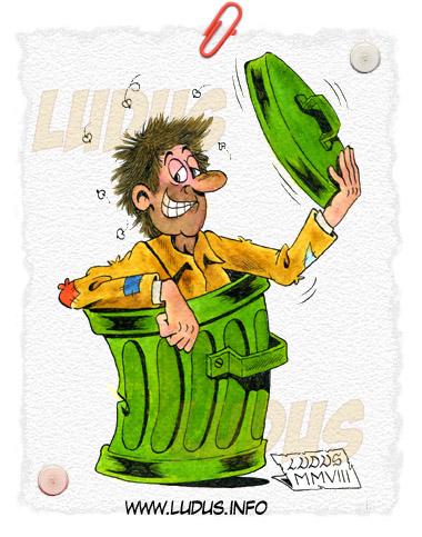 Cartoon: Tramp (medium) by Ludus tagged garbage,tramp