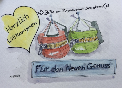 Cartoon: Neustart 2 (medium) by Pralow tagged restaurant,menü,krankheit,corona,virus,hygiene,restaurant,menü,krankheit,corona,virus,hygiene