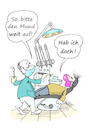 Cartoon: Mundschutz (small) by BuBE tagged corona,zahnarzt,mundschutz,behandlung,ansteckung,mundschutzpflicht,virus