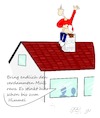Cartoon: Dachstuhl (small) by Jochen N tagged dachstuhl,dach,schornstein,kot,stuhlgang,wc,toilette,klo,klopapier,müll,gestank,stinken,geruch,kamin,winken,po,arsch