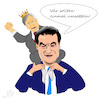 Cartoon: Kanzlerkandidat (small) by Jochen N tagged kanzlerkandidat,kanzler,bundeskanzler,cdu,csu,söder,laschet,merkel,huckepack,strümpfe,last,zusammenbruch,sattel