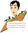 Cartoon: Özdemir (small) by Jochen N tagged grüne,grün,bündnis,90,globalisierung,öko,umwelt,gutachten,begutachten,natur,handel,freihandel,wirtschaft,klimaschutz,ameise,blatt,blätter