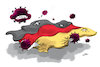 Cartoon: Coronabefall (small) by REIBEL tagged corona,deutschland,frass,befall,virus,zerstörung,gefahr,gesellschaft,zusammenhalt,gesundheit,flagge,epidemie,pandemie