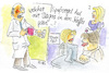Cartoon: Viagra (small) by REIBEL tagged viagra,frauenarzt,erektion,kaffee,wartezimmer,arzt,scherz,frauen