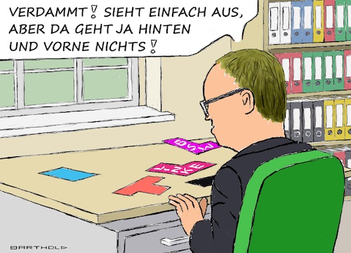 Cartoon: Voigt b. Koalitionspuzzle (medium) by Barthold tagged landtagswahl,thüringen,2024,mario,voigt,cdu,koalition,puzzle,schwierig,unmöglich,cartoon,karikatur,barthold,landtagswahl,thüringen,2024,mario,voigt,cdu,koalition,puzzle,schwierig,unmöglich,cartoon,karikatur,barthold