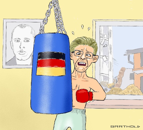 Cartoon: Vorbeugung gegen Entzug (medium) by Barthold tagged andrij,melnyk,ukrainischer,botschafter,deutschland,benehmen,äußerungen,rüpelhaft,belehrend,besserwisserisch,stepan,bandera,verlust,posten,boxhandschuhe,punching,bag,aggressiv,cartoon,karikatur,barthold,andrij,melnyk,ukrainischer,botschafter,deutschland,benehmen,äußerungen,rüpelhaft,belehrend,besserwisserisch,verlust,posten,boxhandschuhe,punching,bag,aggressiv,cartoon,karikatur,barthold