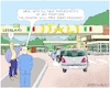 Cartoon: Arrivederci Elite (small) by Barthold tagged italy,lega,nord,m5s,replacement,experienced,experts,populist,agenda,central,bank,unesco,stock,exchange,regulation,authority,agency,consob,border,crossing,queue,cars,douane,custom,office,banana,republic,legaland,luigi,di,maio,matteo,salvini