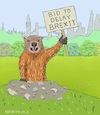 Cartoon: Groundhog Day (small) by Barthold tagged brexit,further,extension,delay,boris,johnson,prime,minister,three,month,originally,end,october,parliament,marmot,deja,vu