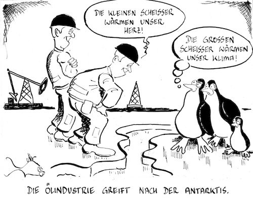 Cartoon: Ölsuche (medium) by Michael Riedler tagged öl,natur,ölindustrie,umwelt