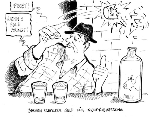 Cartoon: Prost (medium) by Michael Riedler tagged milch,milchsee,agrarpolitik,eu,förderungen,landwirtschaft