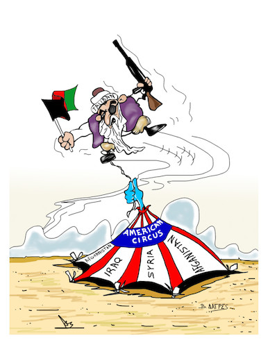 Cartoon: AFGHANISTAN (medium) by vasilis dagres tagged afghanistan,america