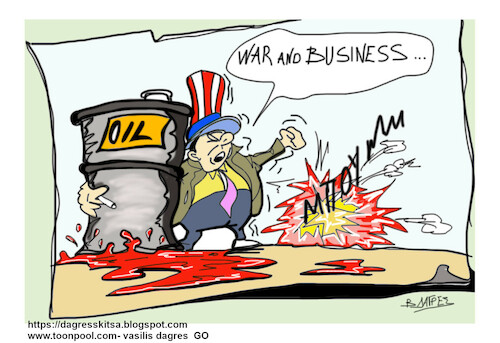 Cartoon: BUSINESS (medium) by vasilis dagres tagged war