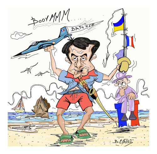 Cartoon: Emmanuel Macron (medium) by vasilis dagres tagged emmanuel,macron,european,union