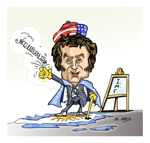 Cartoon: Gerardo Milei (medium) by vasilis dagres tagged argentina