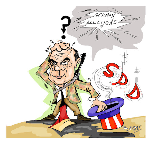 Cartoon: Scholz  SPD (medium) by vasilis dagres tagged german,election