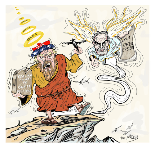 Cartoon: The false prophet (medium) by vasilis dagres tagged trump