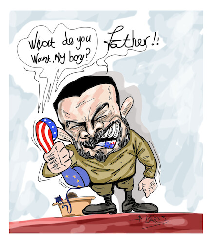 Cartoon: ZELNSKY (medium) by vasilis dagres tagged zelensky,war