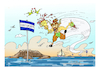 Cartoon: god PAN and ISLAND SANTORINI (small) by vasilis dagres tagged greece,summer,holidays