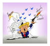 Cartoon: TRUMP for Tzortz-Floint (small) by vasilis dagres tagged usa,racism,state,violence