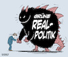 Cartoon: Devoter Habeck 1 (small) by bSt67 tagged grüne,habeck,zeitenwende,bundesminister,wirtschaft,klimaschutz,monster,biest,flüssiggas,katar,realpolitik,kompromiss,schmutzig,moral