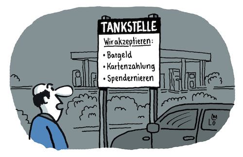 Cartoon: Benzinpreise (medium) by Lo Graf von Blickensdorf tagged preiserhöhung,tankstelle,benzinpreise,abzocke,diesel,tanken,kartenzahlung,spendernieren,karikatur,lo,graf,cartoon,irankrieg,ölstaaten,krieg,spritpreise,naher,osten,kraftstoff,rekordpreise,preiserhöhung,tankstelle,benzinpreise,abzocke,diesel,tanken,kartenzahlung,spendernieren,karikatur,lo,graf,cartoon,irankrieg,ölstaaten,krieg,spritpreise,naher,osten,kraftstoff,rekordpreise
