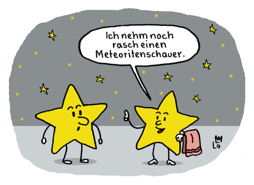 Cartoon: Duschen (medium) by Lo Graf von Blickensdorf tagged sterne,weltall,kometen,meteorstrom,perseiden,sternschnuppe,karikatur,lo,graf,sauberkeit,seife,cartoon,meteorschauer,meteoriten,astronomie,stern,brause,sterne,weltall,kometen,meteorstrom,perseiden,sternschnuppe,karikatur,lo,graf,sauberkeit,seife,cartoon,meteorschauer,meteoriten,astronomie,stern,brause