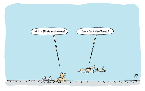 Cartoon: Nichtschwimmer (medium) by Lo Graf von Blickensdorf tagged schwimmbad,mann,nichtschwimmer,wasser,chlor,freibad,schwimmer,schwimmen,karikatur,lo,graf,cartoon,schwimmbecken,beckenrand,bademeister,hallenbad,schwimmprüfung,unhöflich,rand,halten,schwimmbad,mann,nichtschwimmer,wasser,chlor,freibad,schwimmer,schwimmen,karikatur,lo,graf,cartoon,schwimmbecken,beckenrand,bademeister,hallenbad,schwimmprüfung,unhöflich,rand,halten