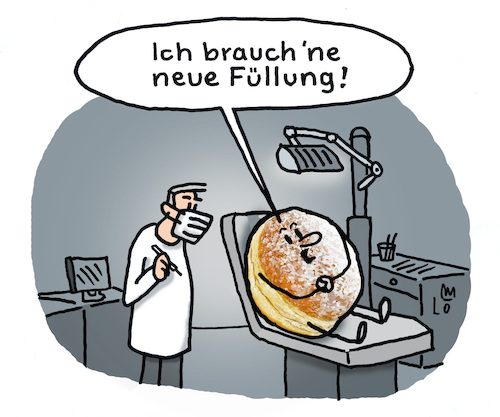 Cartoon: Vorsorge (medium) by Lo Graf von Blickensdorf tagged zahnarzt,krapfenberliner,pfannkuchen,schmalzgebäck,neue,füllung,marmelade,karikatur,lo,graf,cartoon,vorsorge,kuchen,gebäck,zahnarztpraxis,wortspiel,zahnarzt,krapfenberliner,pfannkuchen,schmalzgebäck,neue,füllung,marmelade,karikatur,lo,graf,cartoon,vorsorge,kuchen,gebäck,zahnarztpraxis,wortspiel