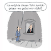 Cartoon: Altes Jahr (small) by Lo Graf von Blickensdorf tagged silvester,jahreswechsel,neujahr,ende,des,jahres,beschwerde,reklamation,umtausch
