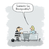 Cartoon: An der Kasse (small) by Lo Graf von Blickensdorf tagged supermarkt,payback,karte,treuepunkte,kasse,jva,knacki,gefängnis,supermarktkasse