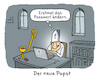 Cartoon: Der neue Papst (small) by Lo Graf von Blickensdorf tagged pontifex,neuer,papst,konklave,passwort,vatikan,karikatur,lo,graf,cartoon,habemus,papam,heiliger,stuhl,sixtinische,kapelle,weißer,rauch,bischöfe,katholizismus,religion