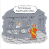 Cartoon: Einkaufen (small) by Lo Graf von Blickensdorf tagged fleischerei,metzgerei,karma,buddhismus,meditation,buddhist,mönch,schinken,buddha,frau,verkäuferin,karikatur,religion