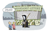 Cartoon: Losbude (small) by Lo Graf von Blickensdorf tagged wehrdienst,verlosung,lotterie,bundeswehr,rekruten,soldaten,krieg,karikatur,lo,graf,cartoon,deutschland,politik,satire,boris,pistorius,spd,cdu,bundeskanzler,merz,verteidigungsminister,wehrdienstgesetz,musterung,wehrerfassung,tod