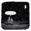 Cartoon: Optimist (small) by Lo Graf von Blickensdorf tagged zunehmender,mond,halbmond,glas,halb,voll,paar,nacht,optimismus,karikatur,lo,graf,cartoon,sternenhimmel,weltkrise,wirtschaftskrise,finanzkrise,krieg