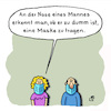 Cartoon: Wie die Nase des Mannes (small) by Lo Graf von Blickensdorf tagged maske,mundnasenschutz,corona,pandemie,covid19,nase,mann,frau,dummheit,maskenverweigerer