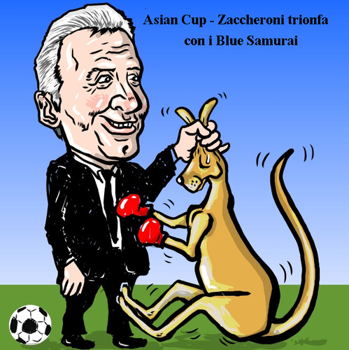 Cartoon: Asian Cup Football (medium) by takeshioekaki tagged football,asian,zaccheroni