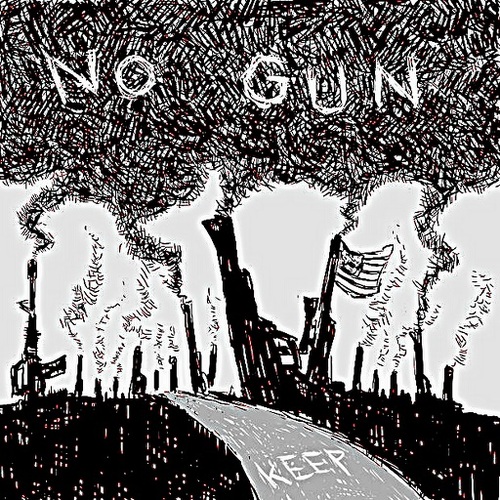 Cartoon: GUN (medium) by takeshioekaki tagged gun