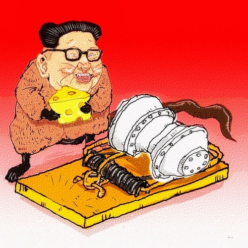 Cartoon: kim (medium) by takeshioekaki tagged kim