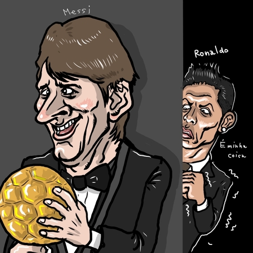 Cartoon: Messi. (medium) by takeshioekaki tagged football,soccer