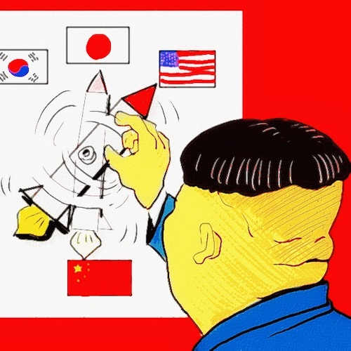 Cartoon: missile (medium) by takeshioekaki tagged kim