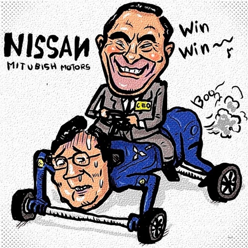 Cartoon: NISSAN (medium) by takeshioekaki tagged nissan