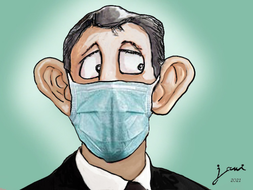 Cartoon: long covid (medium) by jpn tagged masken,covid,pandemie,longcovid