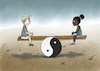 Cartoon: Equality (small) by Orhan ATES tagged black,white,equality,justice,freedom,racism