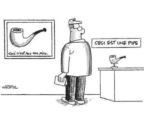 Cartoon: Une Pipe (medium) by Werner Wejp-Olsen tagged paintings,gallery,museum,art,artists,rene,magritte,pipe