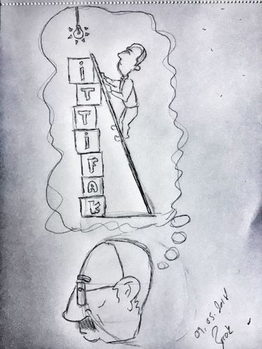 Cartoon: Eskiz (medium) by Burak AKCAGUN tagged politicians,parties,cartoon
