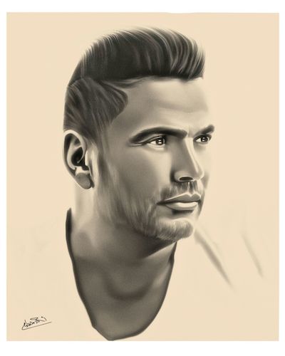 Cartoon: Amr diab (medium) by Ahmed Mostafa tagged amr,diab