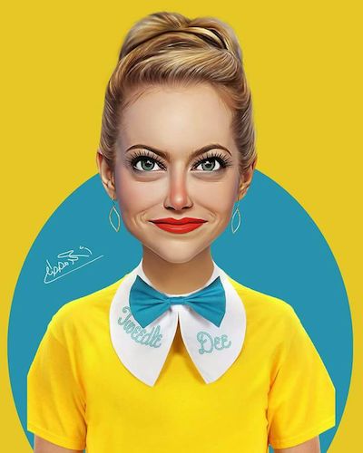 Cartoon: Emma Stone (medium) by Ahmed Mostafa tagged emma,stone