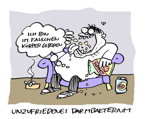 Cartoon: Bauchig (medium) by Bregenwurst tagged darmbakterium,verdauung,körper