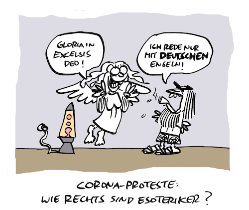 Cartoon: Esonazi (medium) by Bregenwurst tagged coronavirus,proteste,esoterik,engel,nazi,rechtsextremismus