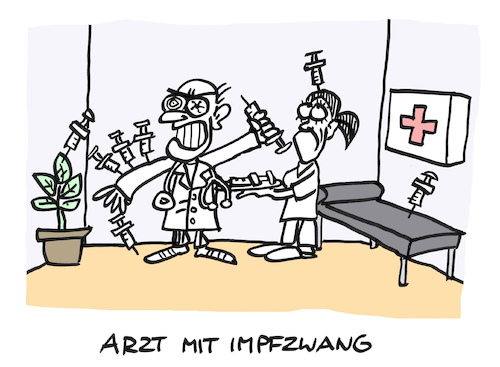 Cartoon: Impfer (medium) by Bregenwurst tagged impfen,masern,pflicht,zwang,spahn,neurose